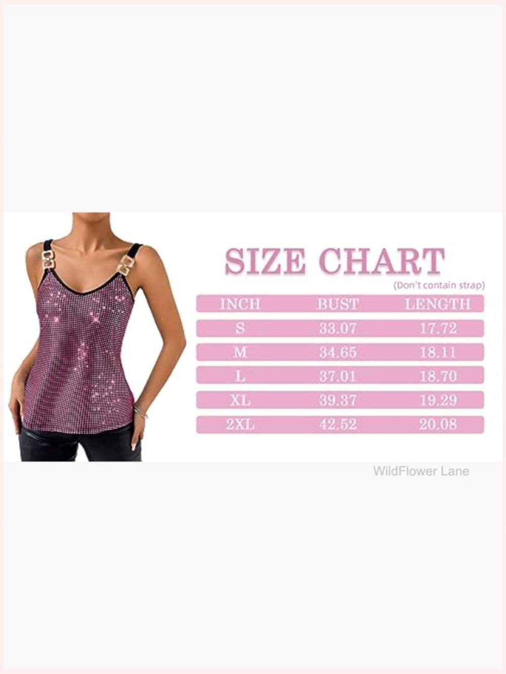 Sparkly V-Neck Cami Top Sleeveless Sequin Tank Party Club - Picture 7 of 7